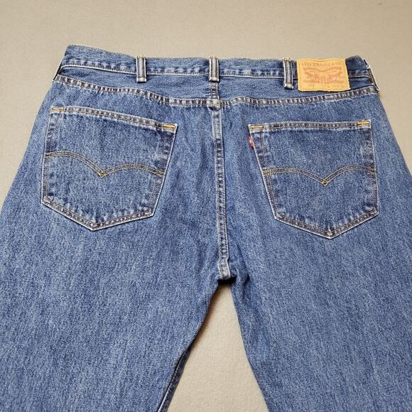 Levi's Men's 501 Straight Jeans - Blue Size 38 - Picture 4 of 14